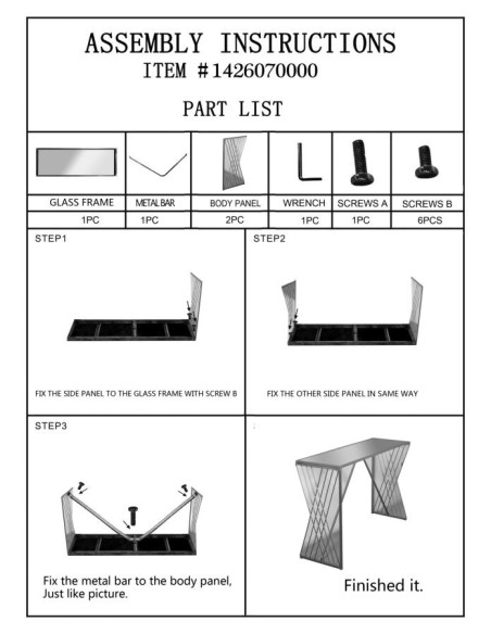 Console moderne Rectangulaire 2 niveaux en Métal Doré Miroir Easy 