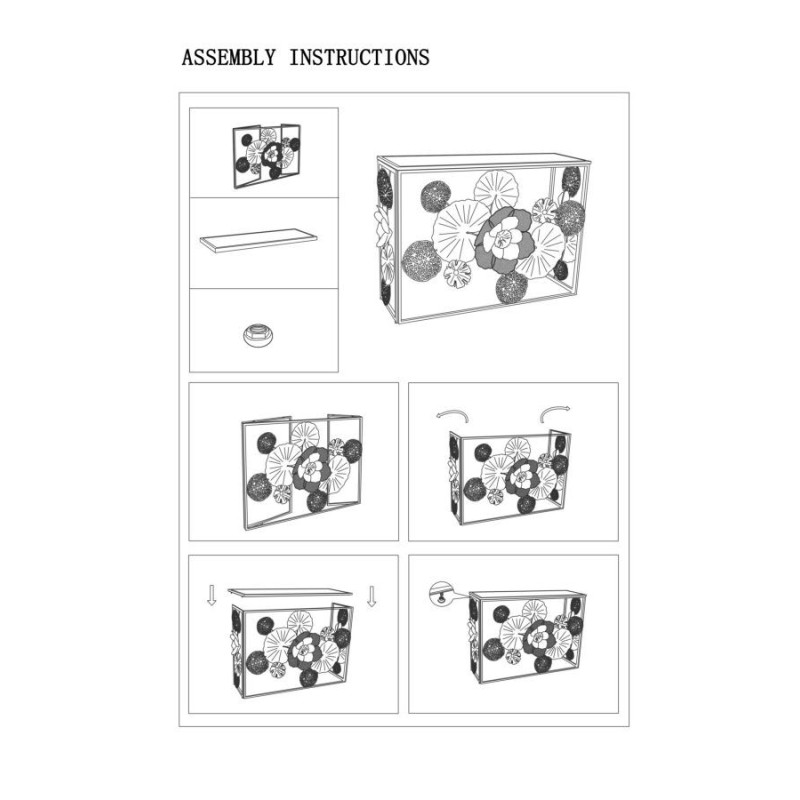 Console moderne Rectangulaire en Métal Doré Verre Redy 