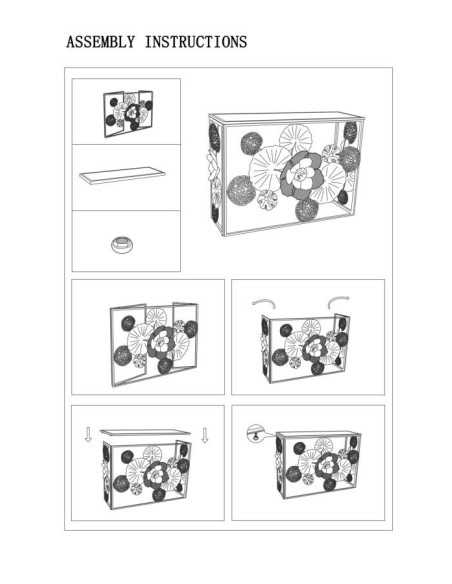 Console moderne Rectangulaire en Métal Doré Verre Redy 