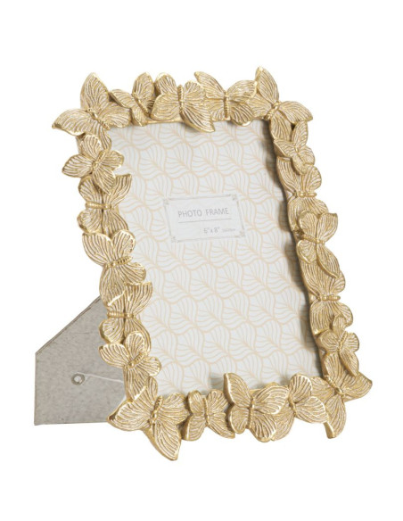 Cadre photo design chic Papillons pour photo 15x20 Résine Doré Farfalle 
