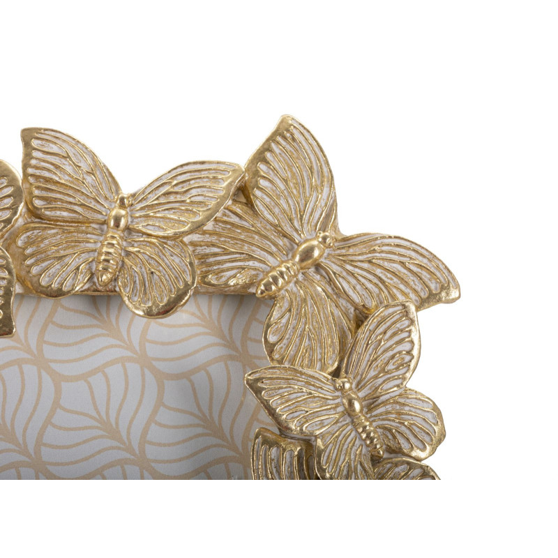 Cadre photo design chic Papillons pour photo 15x20 Résine Doré Farfalle 