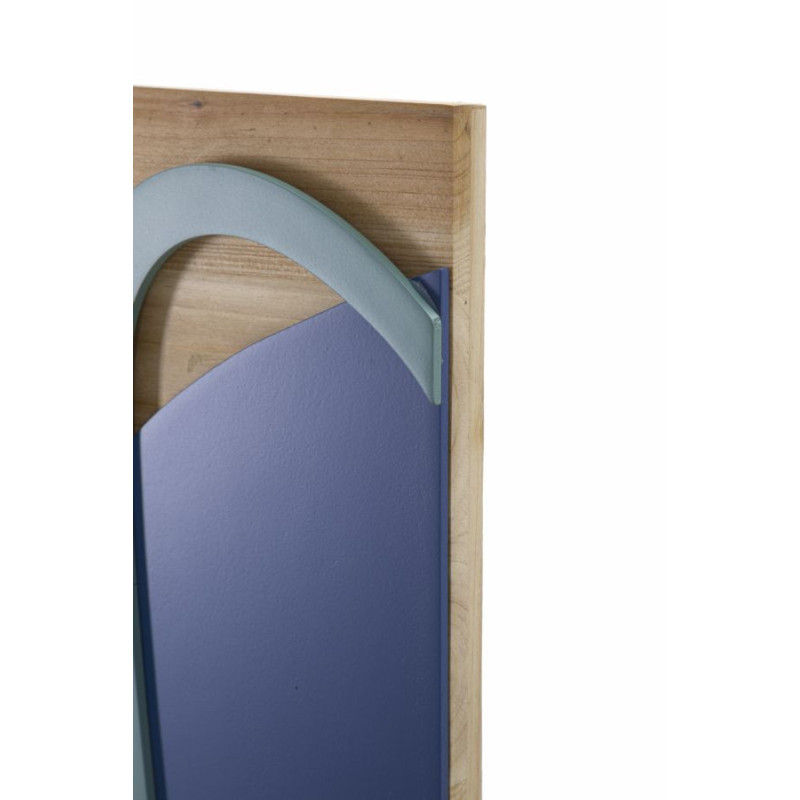Décoration murale design abstrait Bois de sapin Naturel Bois MDF Multicolore Planeti 80x50 