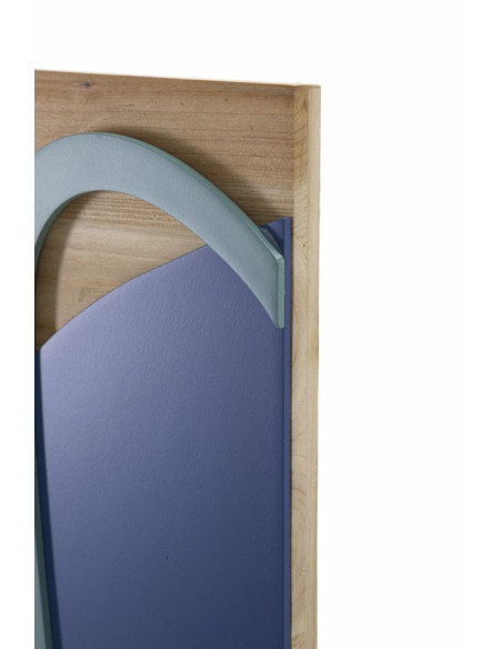 Décoration murale design abstrait Bois de sapin Naturel Bois MDF Multicolore Planeti 80x50 