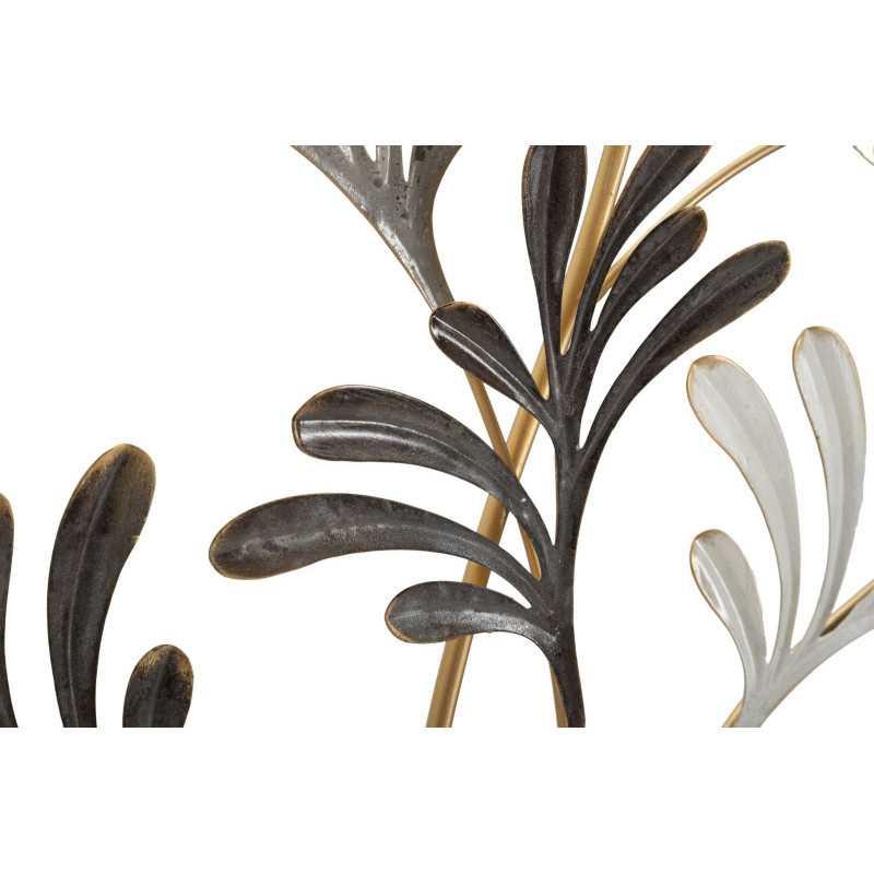 Décoration murale design bohème Papillons & Feuilles Métal Doré Beige Marron Lixy H 92 cm 