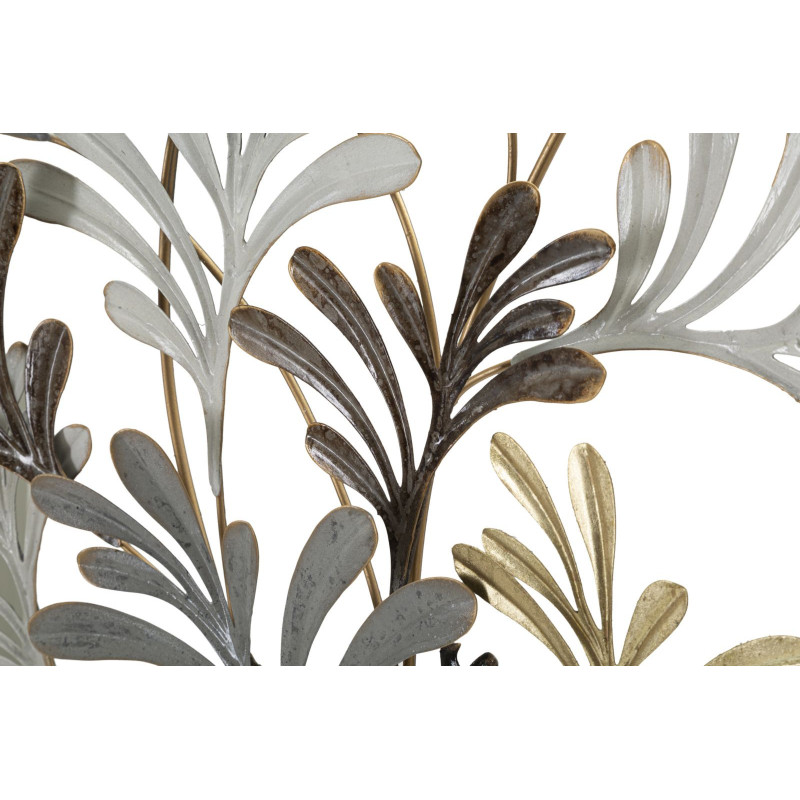 Grande Décoration murale design Arbre Métal Noir Doré Blanc crème Albero H 100 cm 