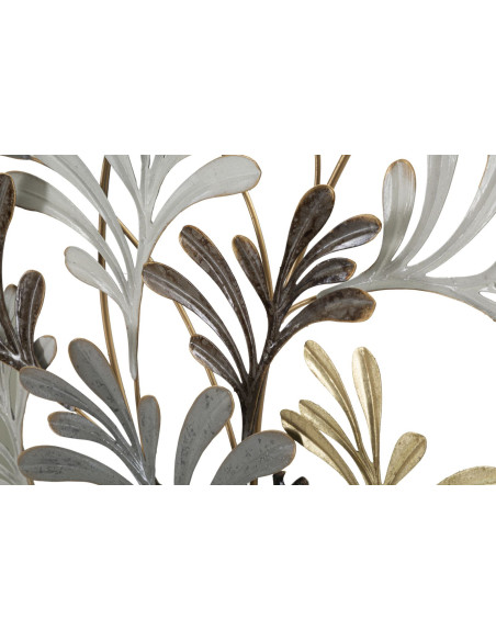 Grande Décoration murale design Arbre Métal Noir Doré Blanc crème Albero H 100 cm 