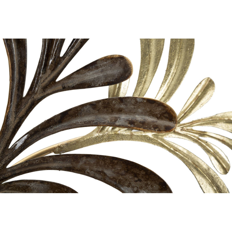 Grande Décoration murale design Arbre Métal Noir Doré Blanc crème Albero H 100 cm 