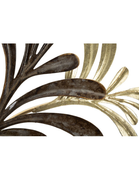 Grande Décoration murale design Arbre Métal Noir Doré Blanc crème Albero H 100 cm 