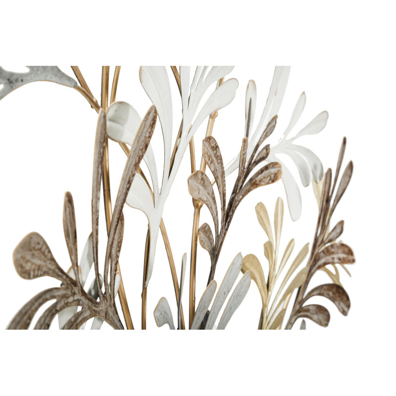 Grande Décoration murale design Arbre Métal Noir Doré Blanc crème Albero H 100 cm 