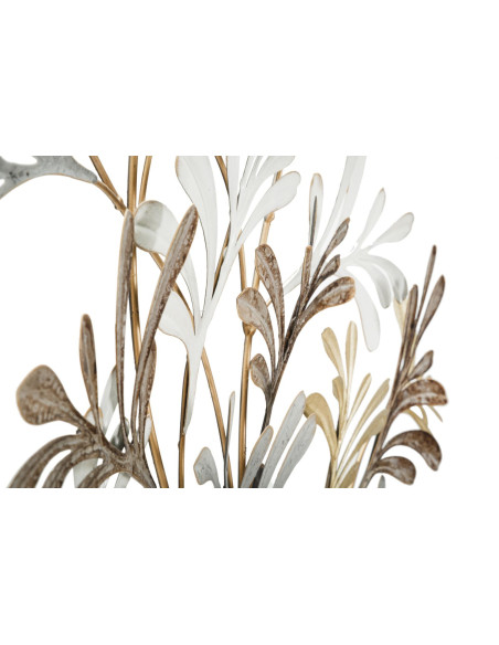 Grande Décoration murale design Arbre Métal Noir Doré Blanc crème Albero H 100 cm 