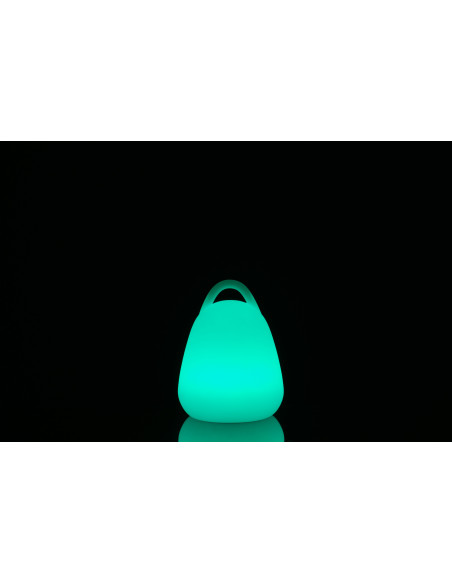 Lampe à poser Led 16 couleurs Lanterne Rock en Plastique Blanc - 9