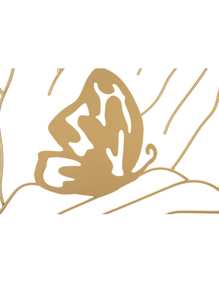 Décoration murale design Femme Papillon Métal Doré Hands On Face H 80 cm 