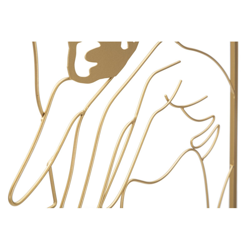 Décoration murale design Femme Papillon Métal Doré Hands On Face H 80 cm 