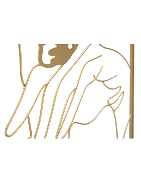 Décoration murale design Femme Papillon Métal Doré Hands On Face H 80 cm 