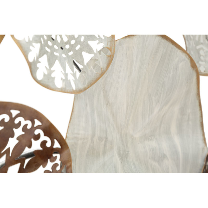 Grande Décoration murale design ethnique Mandalas Métal Doré Beige Marron Triby 125 cm 