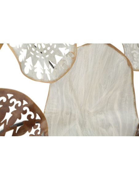 Grande Décoration murale design ethnique Mandalas Métal Doré Beige Marron Triby 125 cm 