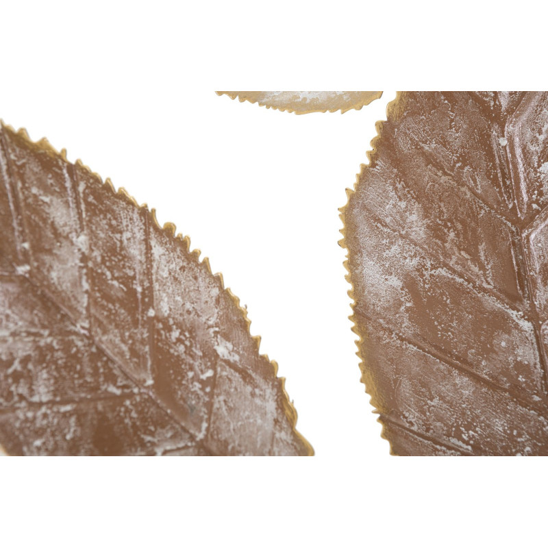Grande Décoration murale design Branches Feuilles Métal Marron Beige Doré Autumn H 116 cm 