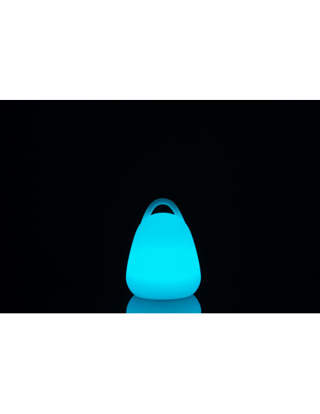 Lampe à poser Led 16 couleurs Lanterne Rock en Plastique Blanc - 10