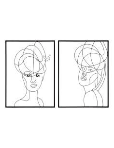 PANNELLO IN FERRO WOMAN SIMPLY COPPIA CM 60X1X80 