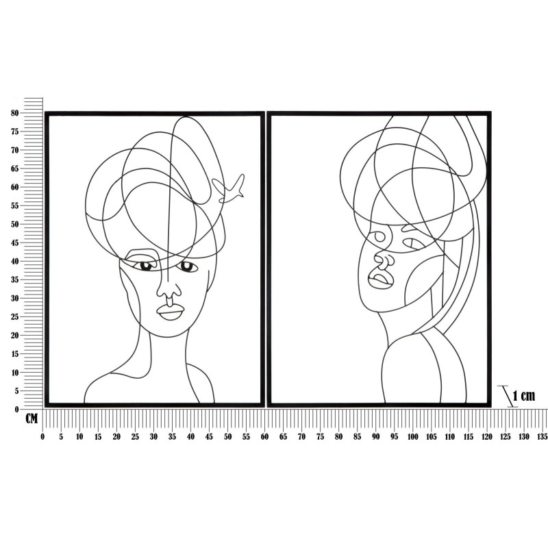 PANNELLO IN FERRO WOMAN SIMPLY COPPIA CM 60X1X80 