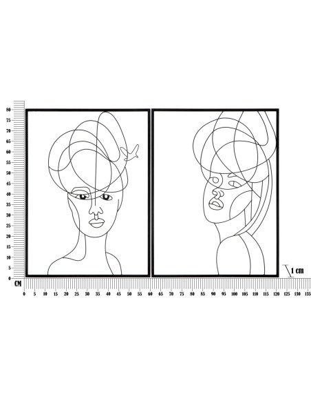 PANNELLO IN FERRO WOMAN SIMPLY COPPIA CM 60X1X80 