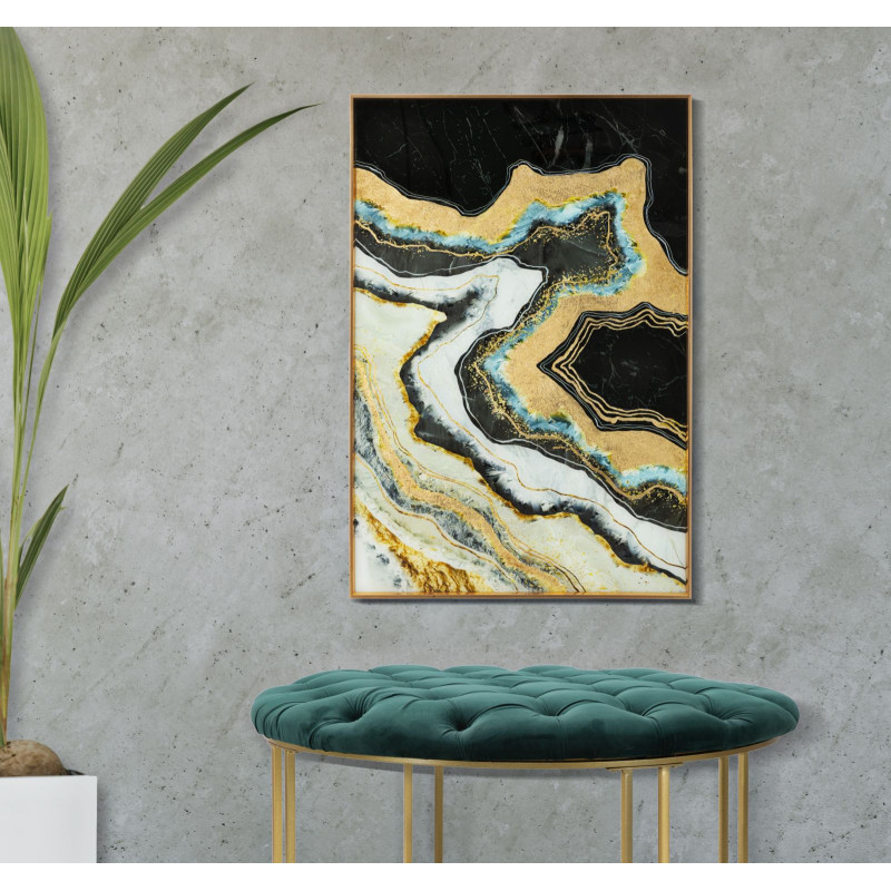 PANNELLO VETRO C/CORNICE DARKY CM 60X3,5X90 