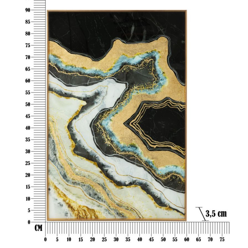 PANNELLO VETRO C/CORNICE DARKY CM 60X3,5X90 
