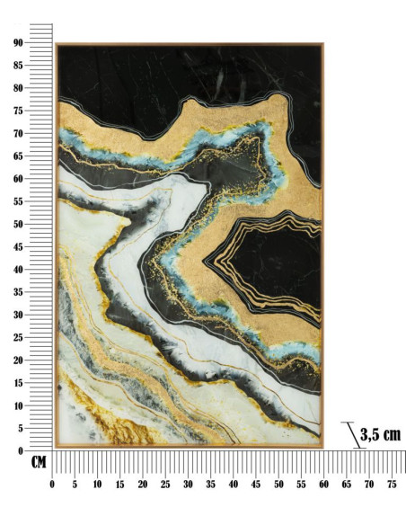 PANNELLO VETRO C/CORNICE DARKY CM 60X3,5X90 