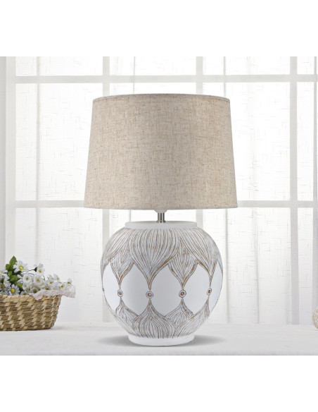 LAMPADA DA TAVOLO RESINA ROT. ATENE CM Ø 38X59 