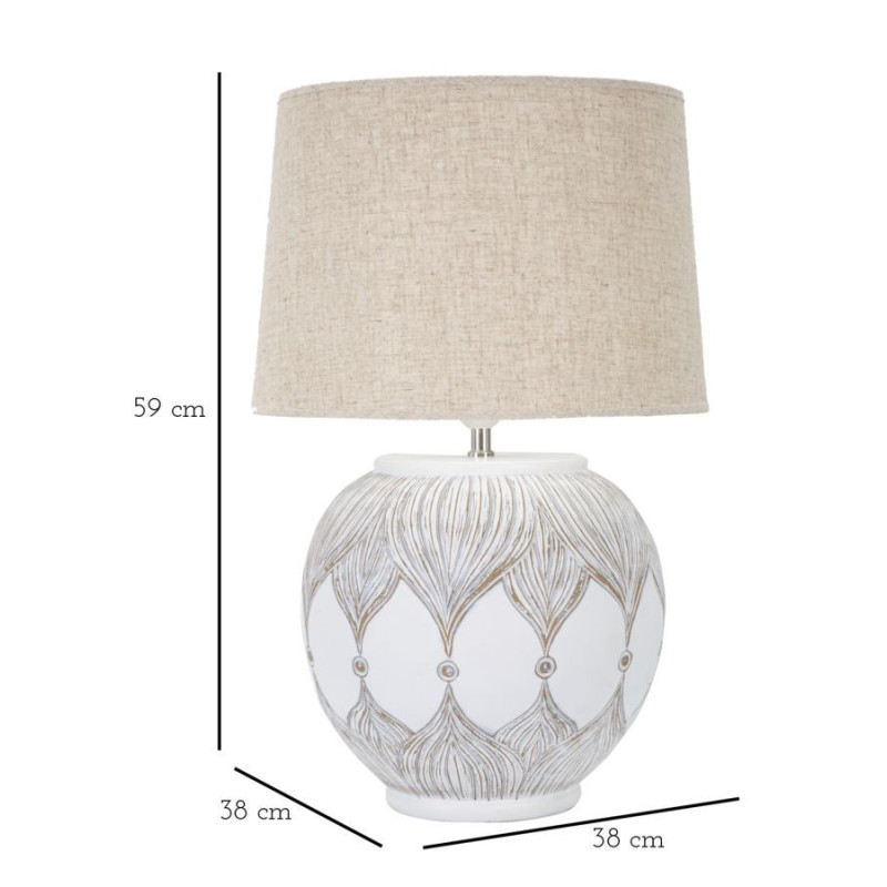 LAMPADA DA TAVOLO RESINA ROT. ATENE CM Ø 38X59 