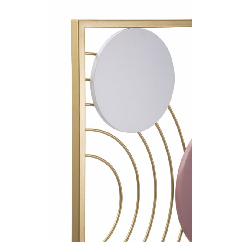 Décoration murale design graphique Métal Doré Motif géométrique Multicolore Colorful B H 84 cm 