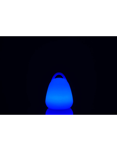 Lampe à poser Led 16 couleurs Lanterne Rock en Plastique Blanc - 13