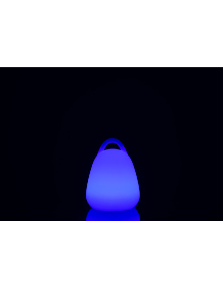 Lampe à poser Led 16 couleurs Lanterne Rock en Plastique Blanc - 14