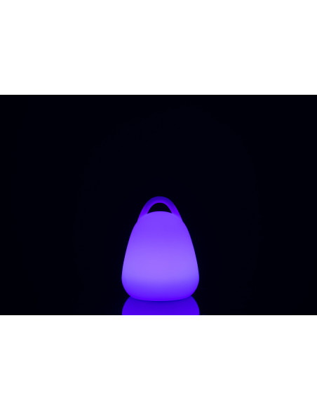 Lampe à poser Led 16 couleurs Lanterne Rock en Plastique Blanc - 15