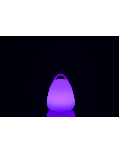 Lampe à poser Led 16 couleurs Lanterne Rock en Plastique Blanc - 16