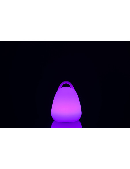 Lampe à poser Led 16 couleurs Lanterne Rock en Plastique Blanc - 17