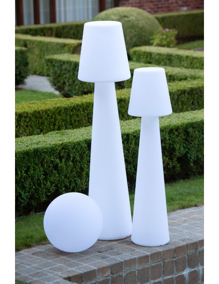 Lampe à poser Led 16 couleurs Boule Rock 30 cm en Plastique Blanc - 2