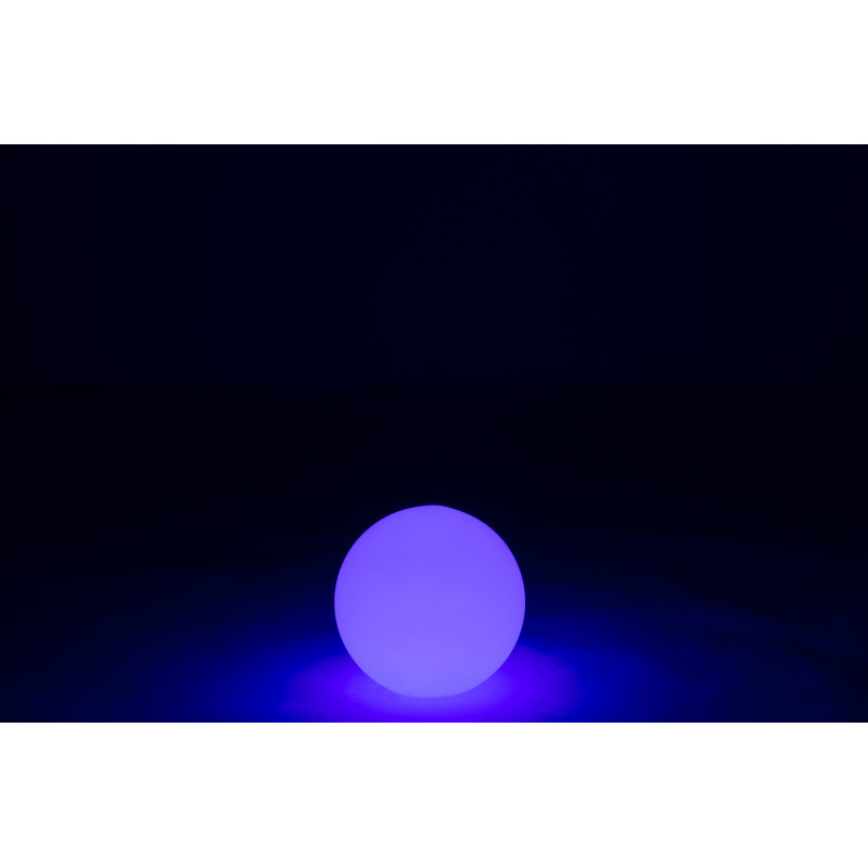 Lampe à poser Led 16 couleurs Boule Rock 30 cm en Plastique Blanc - 16