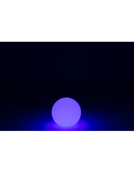 Lampe à poser Led 16 couleurs Boule Rock 30 cm en Plastique Blanc - 16