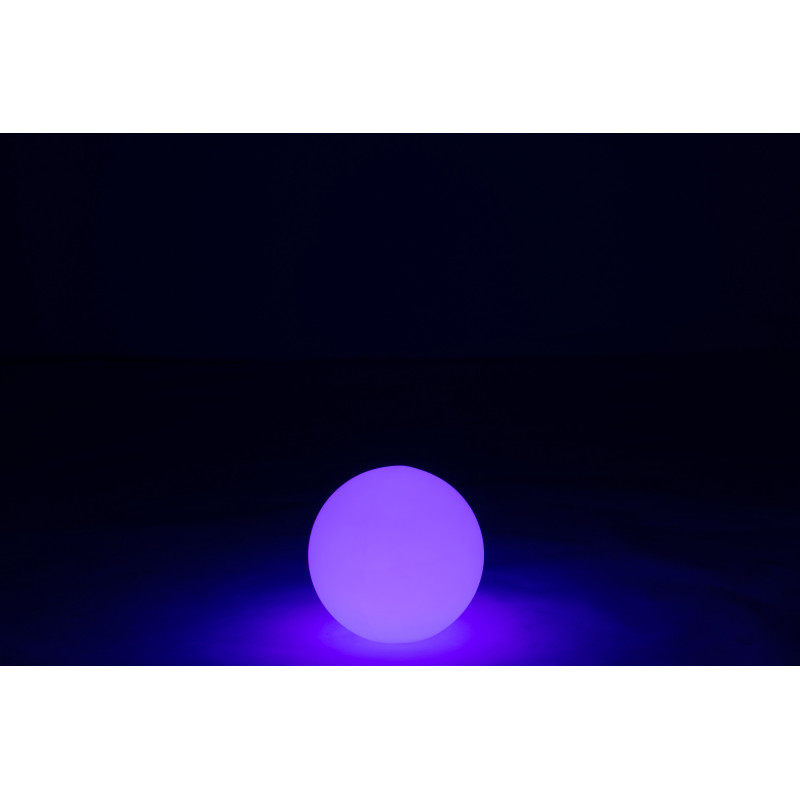 Lampe à poser Led 16 couleurs Boule Rock 30 cm en Plastique Blanc - 17
