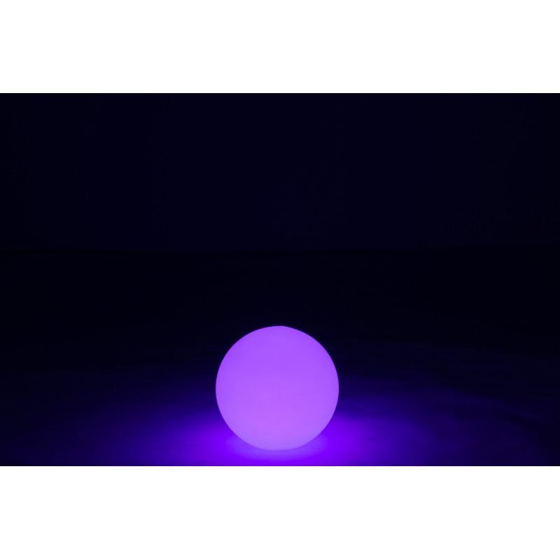 Lampe à poser Led 16 couleurs Boule Rock 30 cm en Plastique Blanc - 18