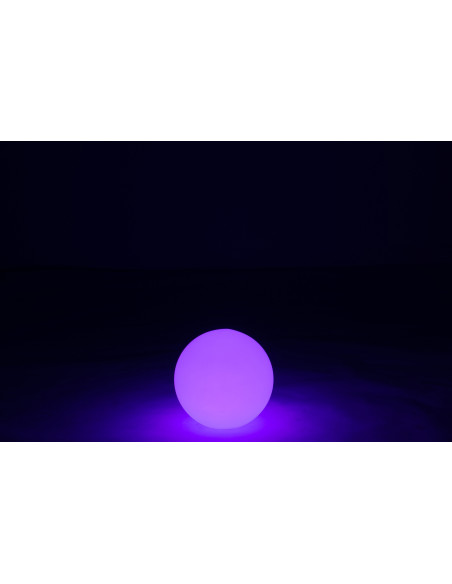 Lampe à poser Led 16 couleurs Boule Rock 30 cm en Plastique Blanc - 18