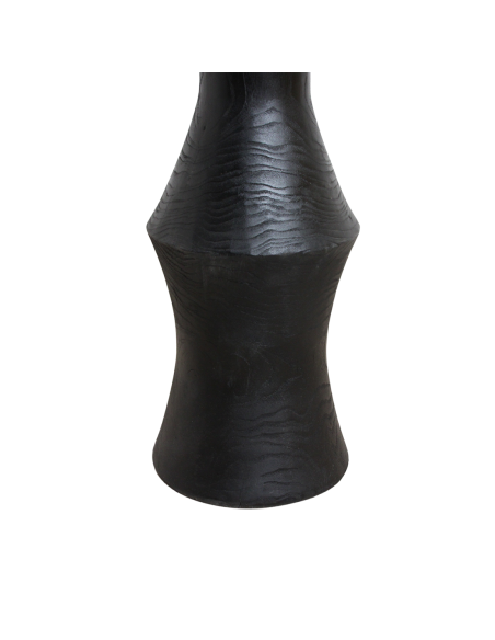 Table d’appoint ronde noire en teck 50x60 cm Nero