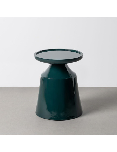 Table d'appoint design contemporain Ronde 40 cm Bois MDF Vert Laqué Totära 