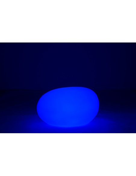 Lampe à poser Led 16 couleurs Rocher Rock 80 cm en Plastique Blanc - 12