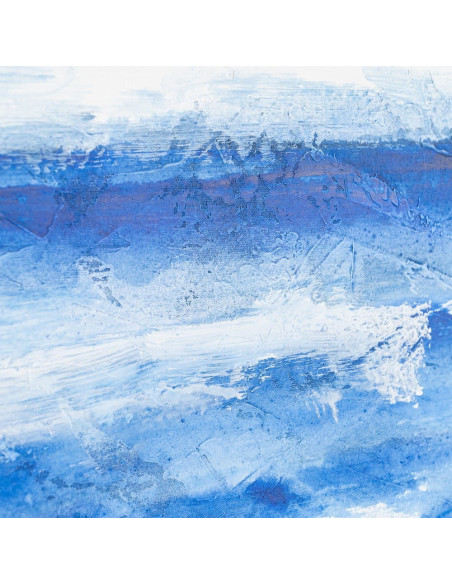 Lot de 2 Grandes Toiles murales peintes Motif bord de mer 80x120 Blanc cassé Beu Horizéa 