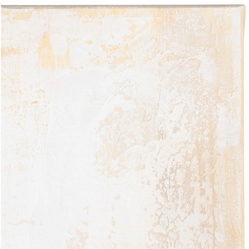 Grande Toile murale peinte Motif méditerranéen 100x150 Bleu turquoise Blanc crème Azuryl 