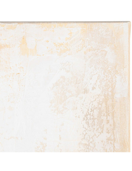 Grande Toile murale peinte Motif méditerranéen 100x150 Bleu turquoise Blanc crème Azuryl 