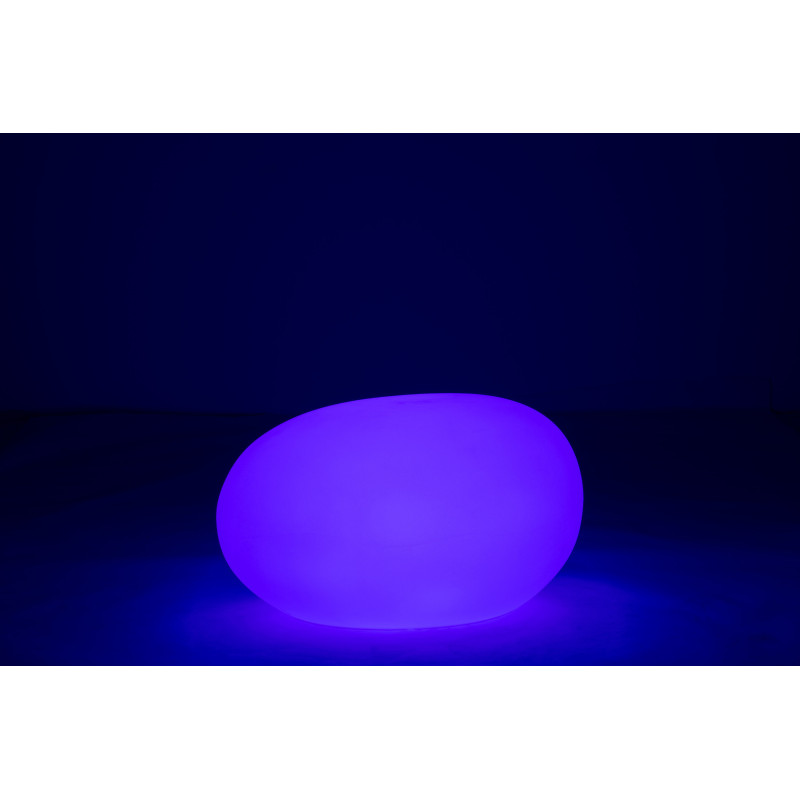 Lampe à poser Led 16 couleurs Rocher Rock 80 cm en Plastique Blanc - 14