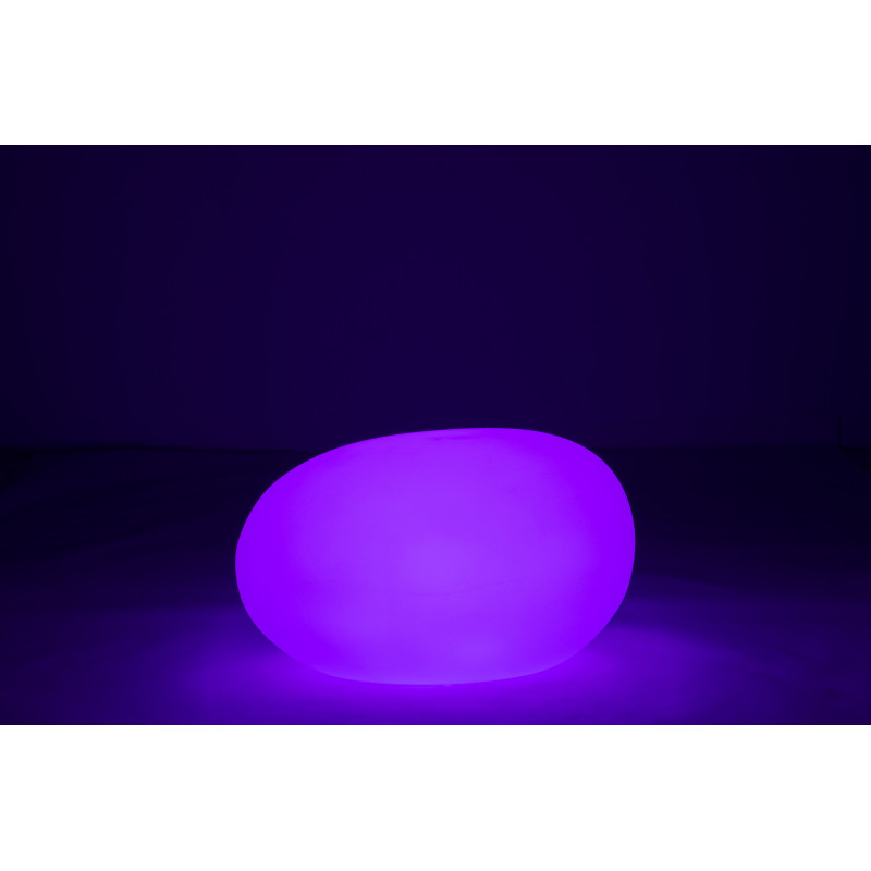 Lampe à poser Led 16 couleurs Rocher Rock 80 cm en Plastique Blanc - 16
